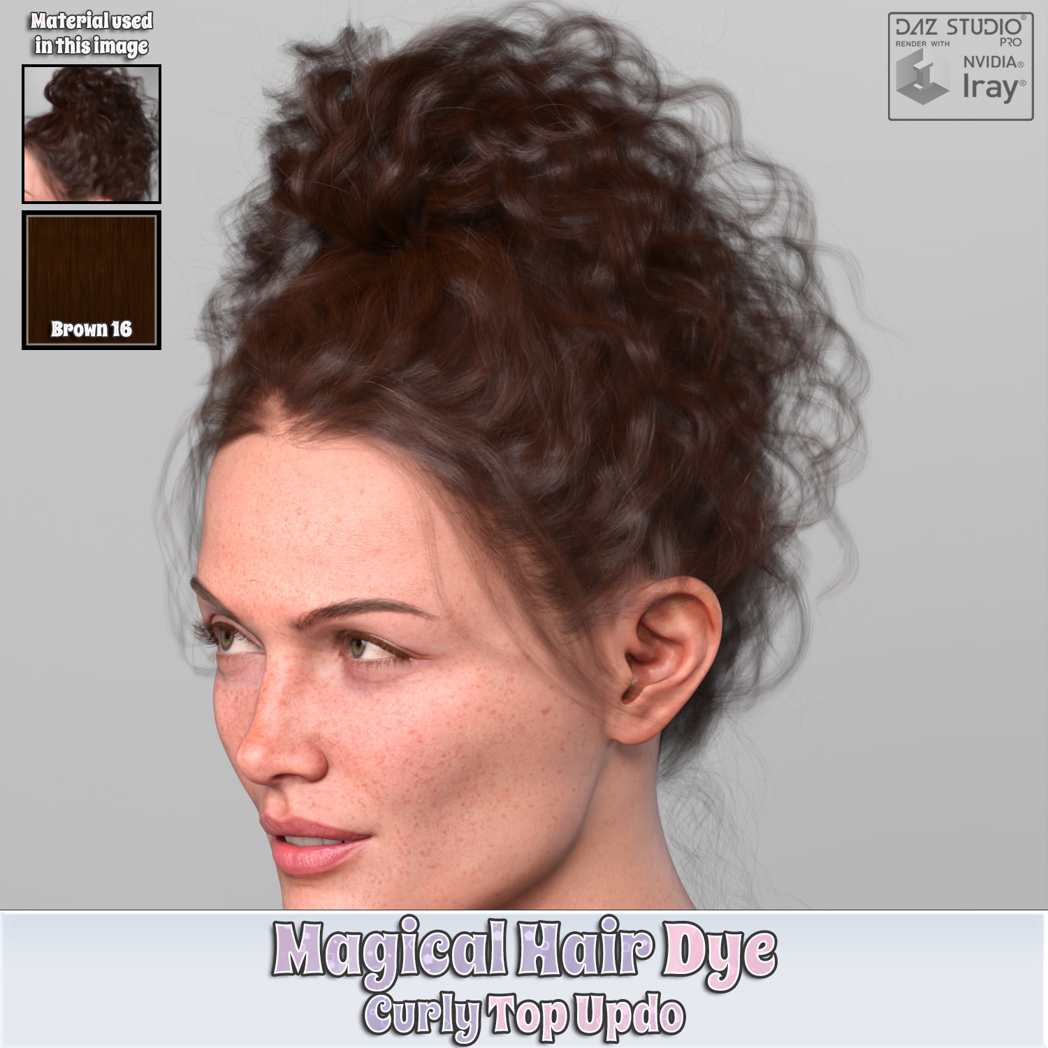 MHD - Curly Top Updo Hair by N/A