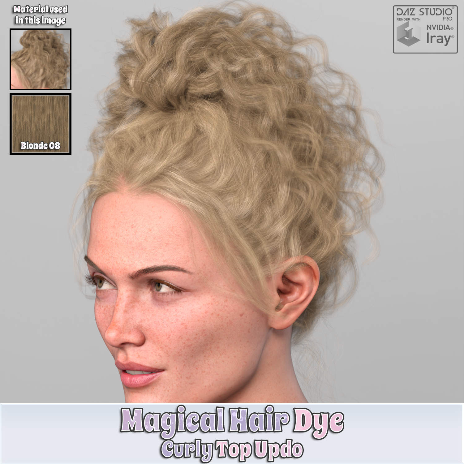 MHD - Curly Top Updo Hair by N/A