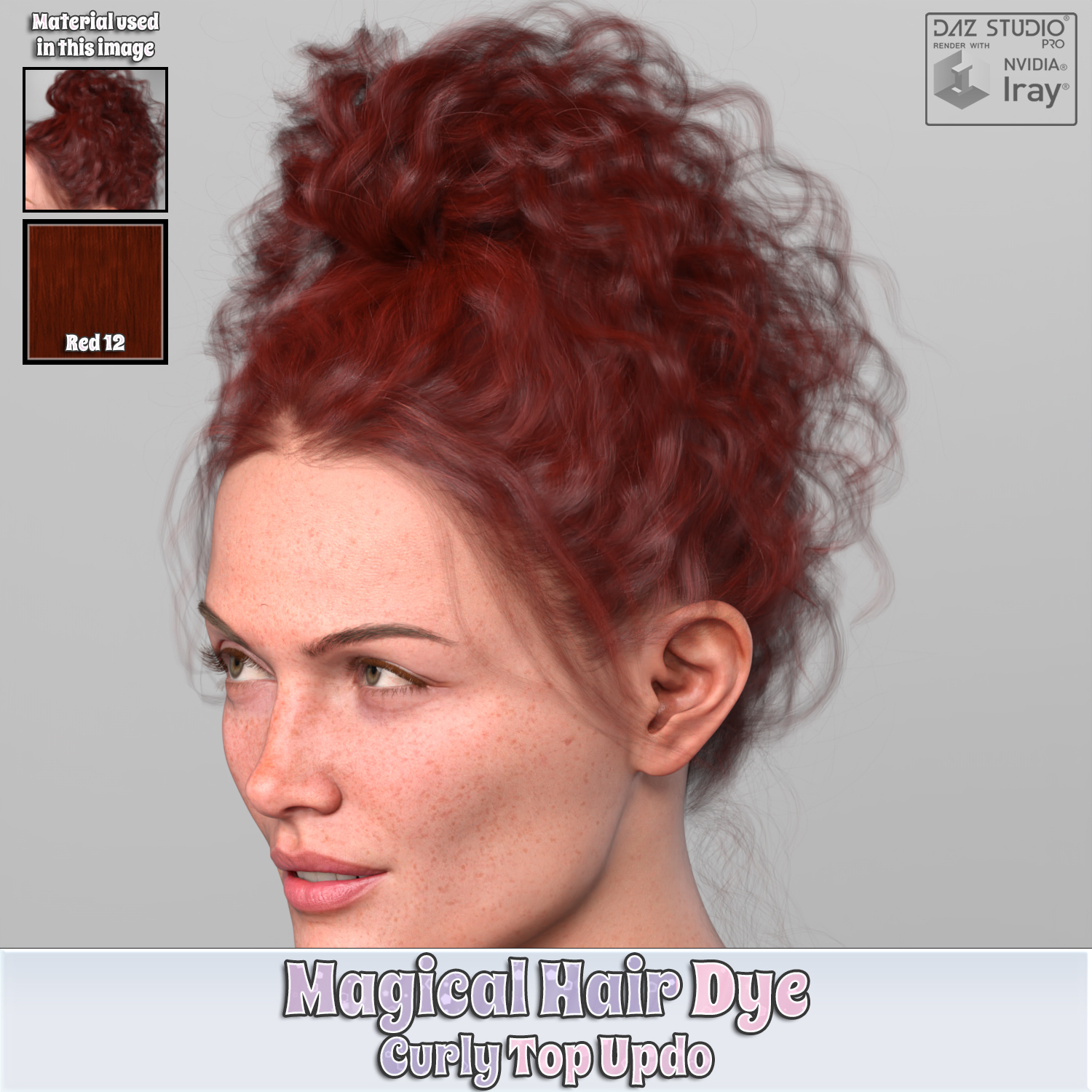 MHD - Curly Top Updo Hair by N/A