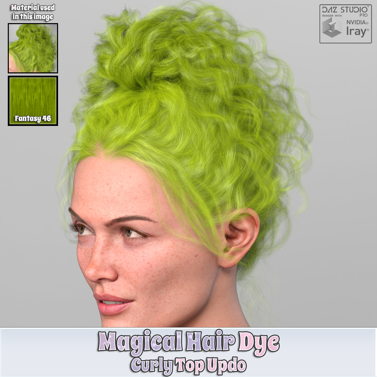 MHD - Curly Top Updo Hair by N/A