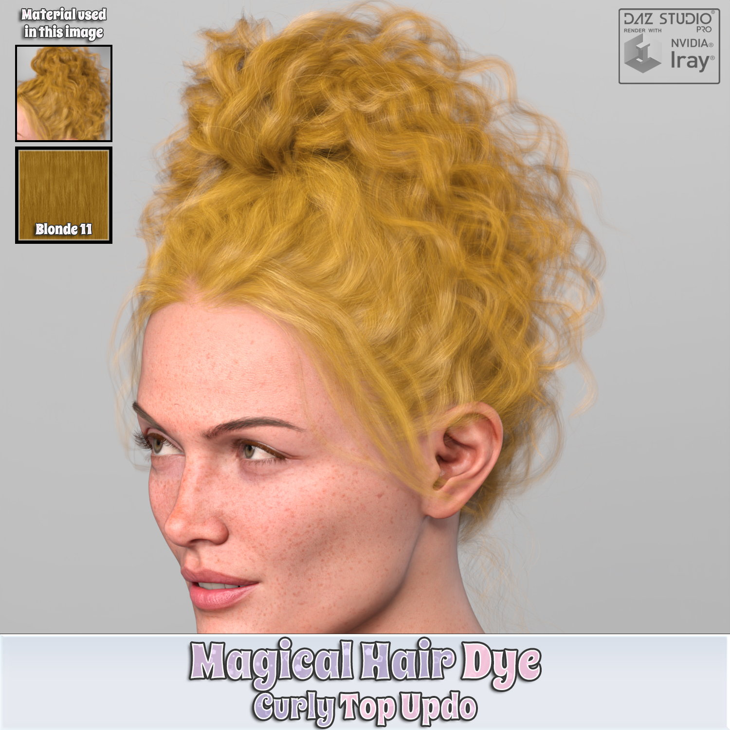 MHD - Curly Top Updo Hair by N/A