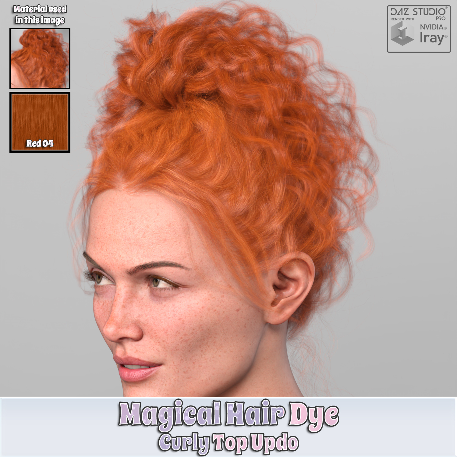 MHD - Curly Top Updo Hair by N/A