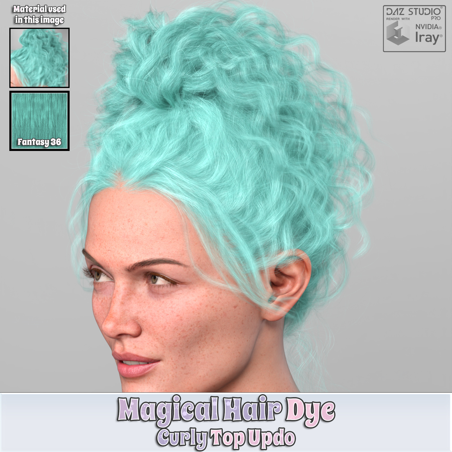 MHD - Curly Top Updo Hair by N/A