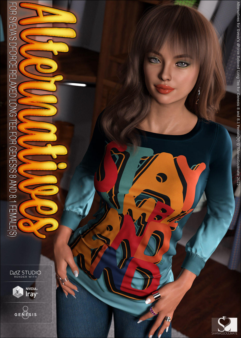 Alternatives for dForce Relaxed Long Tee for Genesis 8 and 8.1 Female(s) by N/A