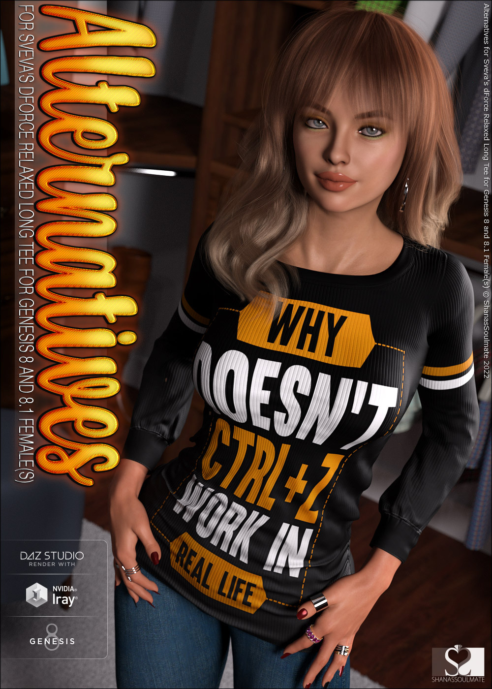 Alternatives for dForce Relaxed Long Tee for Genesis 8 and 8.1 Female(s) by N/A