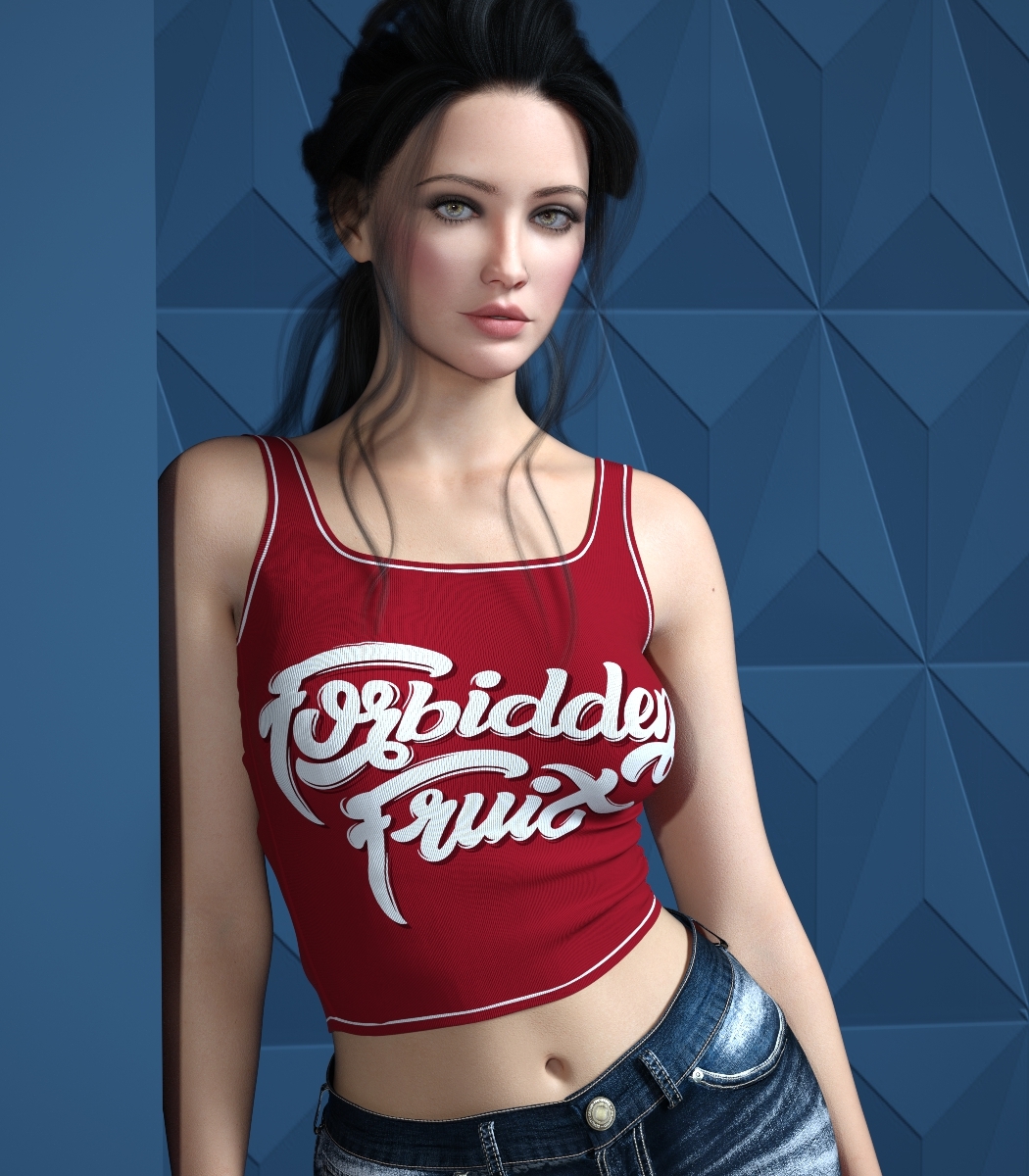 7th Ave: dForce Straps Tank for Genesis 8Fs and G9 by N/A