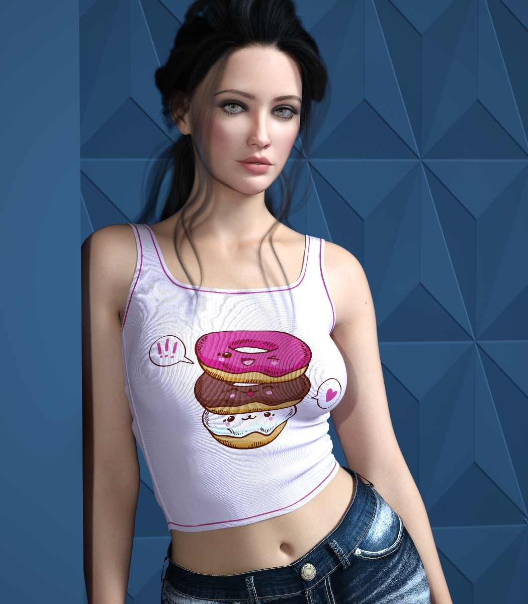 7th Ave: dForce Straps Tank for Genesis 8Fs and G9 by N/A