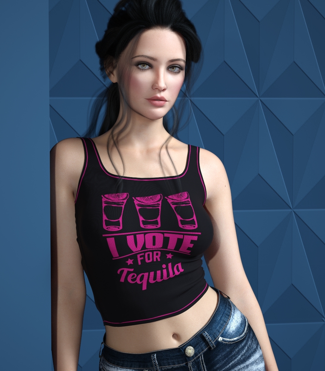 7th Ave: dForce Straps Tank for Genesis 8Fs and G9 by N/A