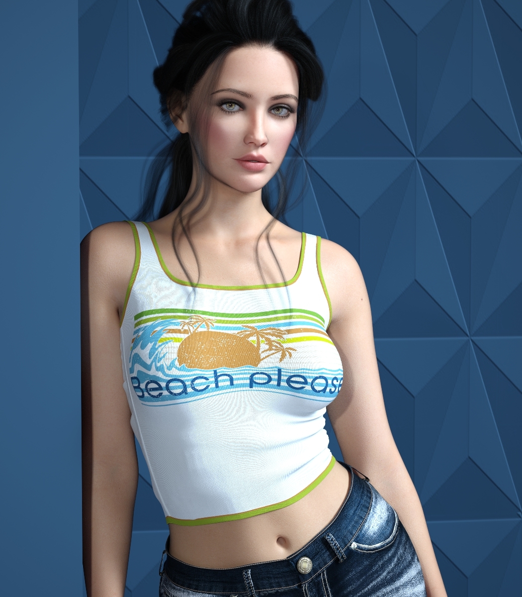 7th Ave: dForce Straps Tank for Genesis 8Fs and G9 by N/A