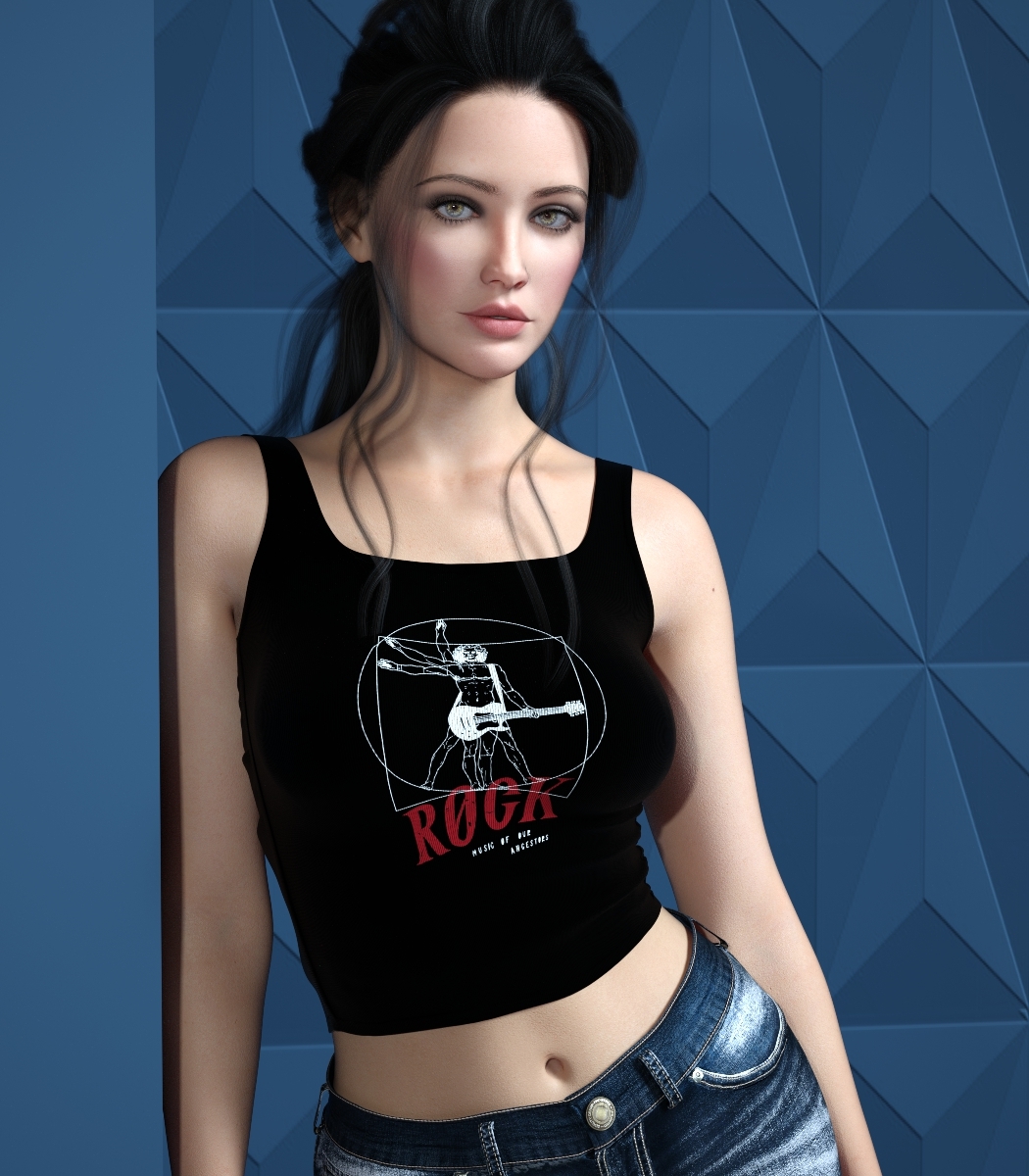 7th Ave: dForce Straps Tank for Genesis 8Fs and G9 by N/A