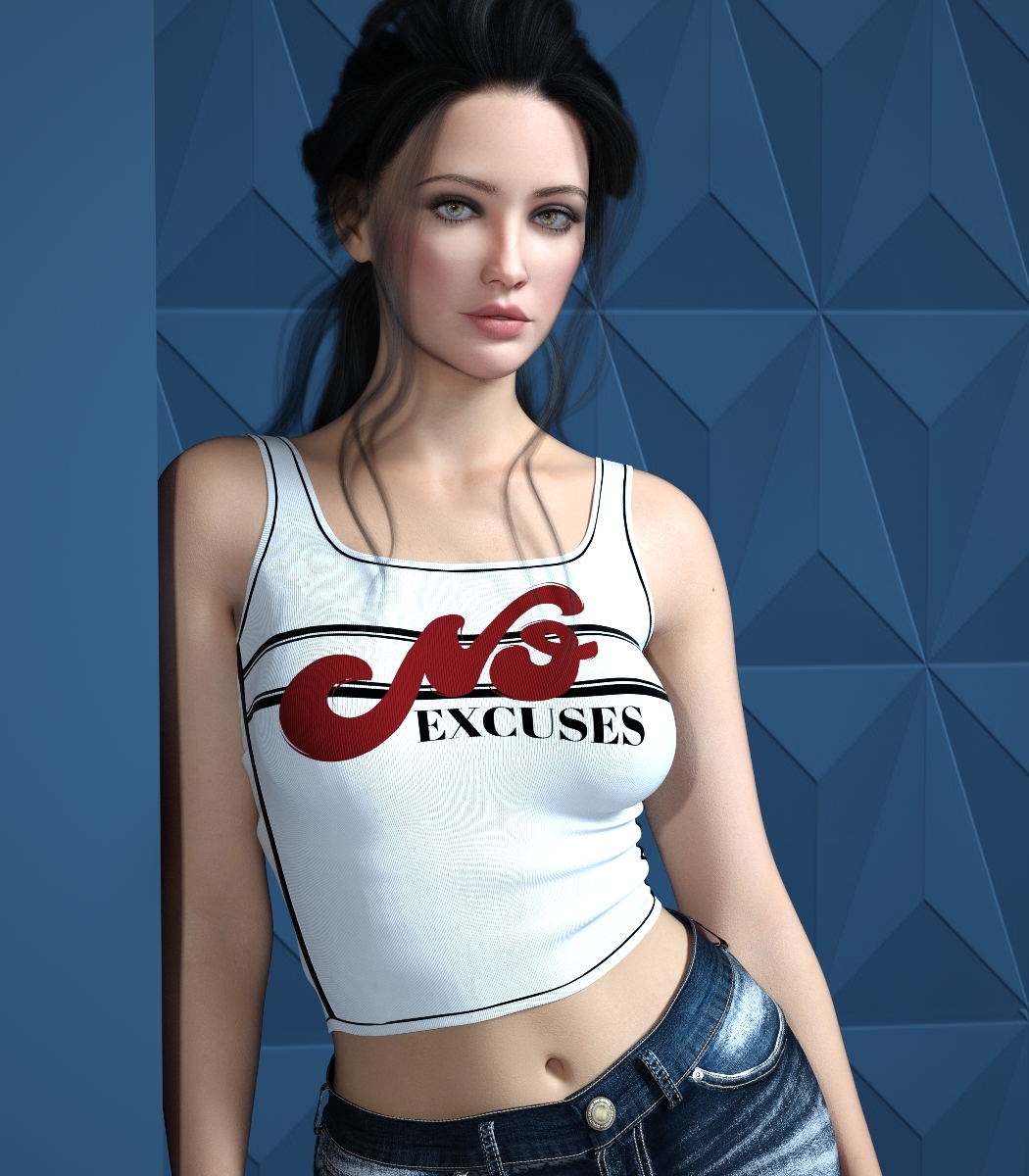 7th Ave: dForce Straps Tank for Genesis 8Fs and G9 by N/A