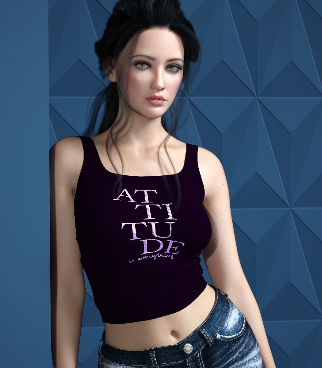 7th Ave: dForce Straps Tank for Genesis 8Fs and G9 by N/A