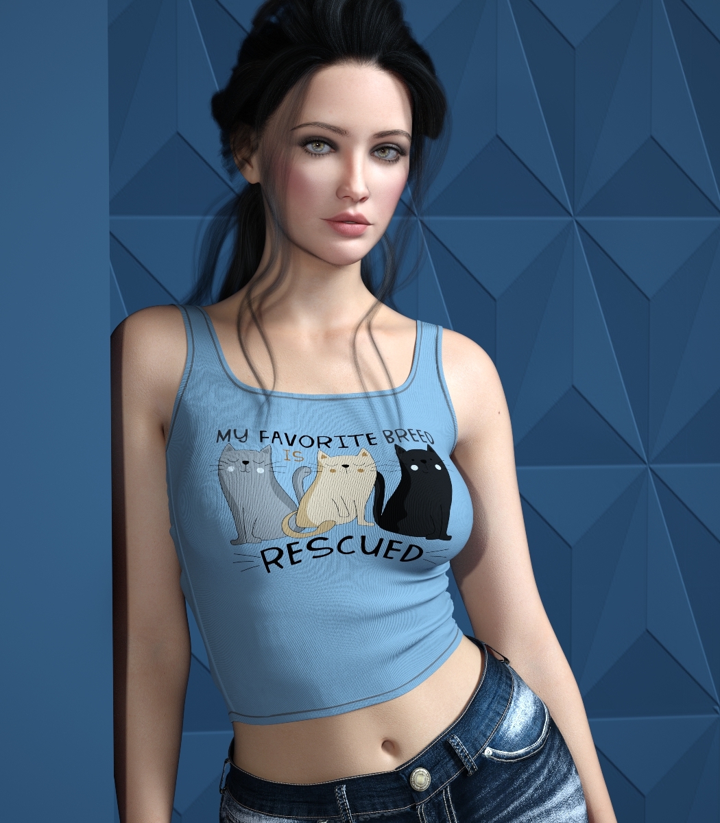 7th Ave: dForce Straps Tank for Genesis 8Fs and G9 by N/A