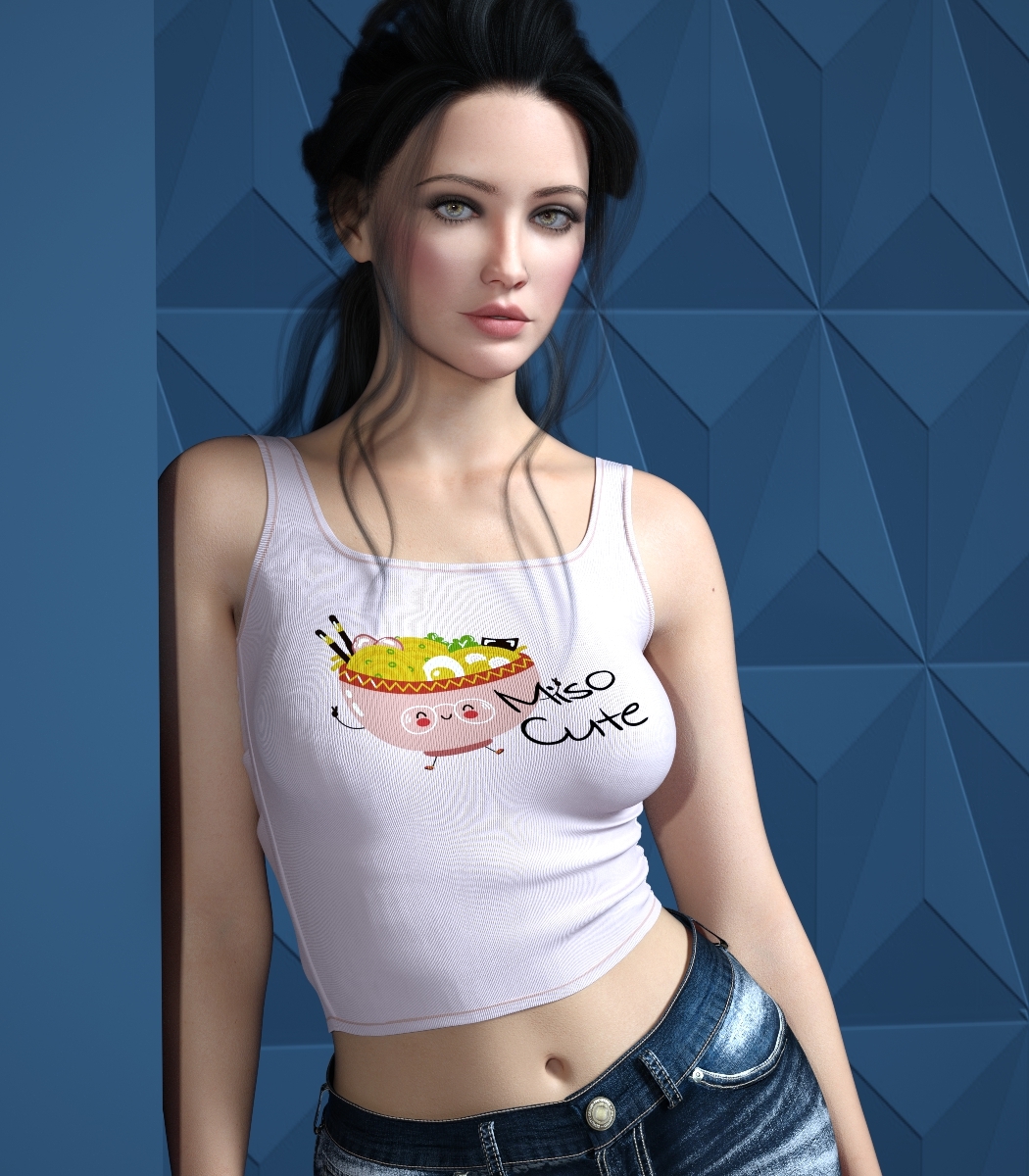 7th Ave: dForce Straps Tank for Genesis 8Fs and G9 by N/A