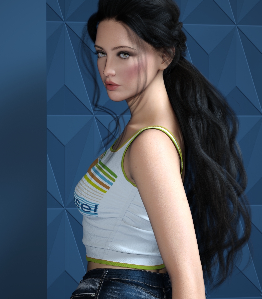 7th Ave: dForce Straps Tank for Genesis 8Fs and G9 by N/A