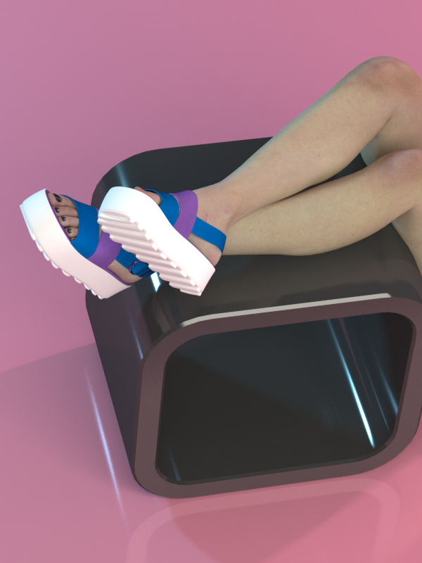 V4\A4 Platform Sandals by N/A