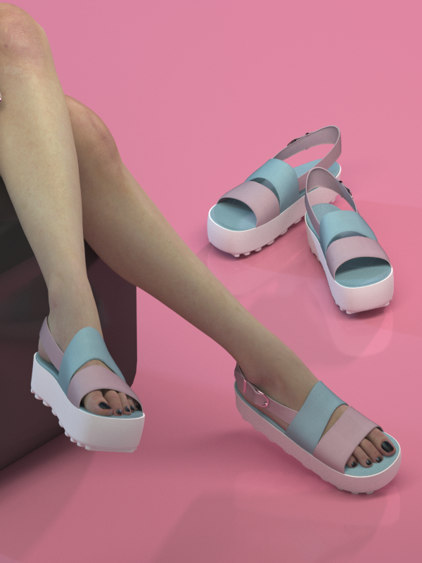 V4\A4 Platform Sandals by N/A
