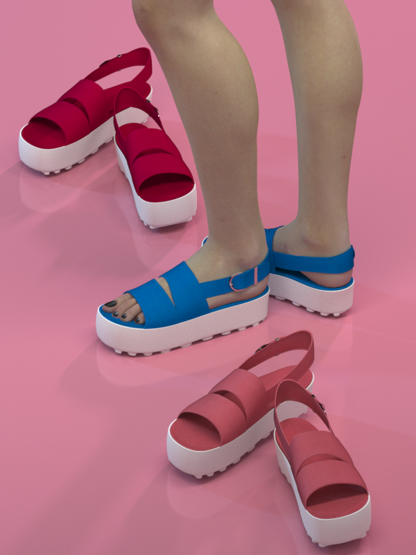 V4\A4 Platform Sandals by N/A