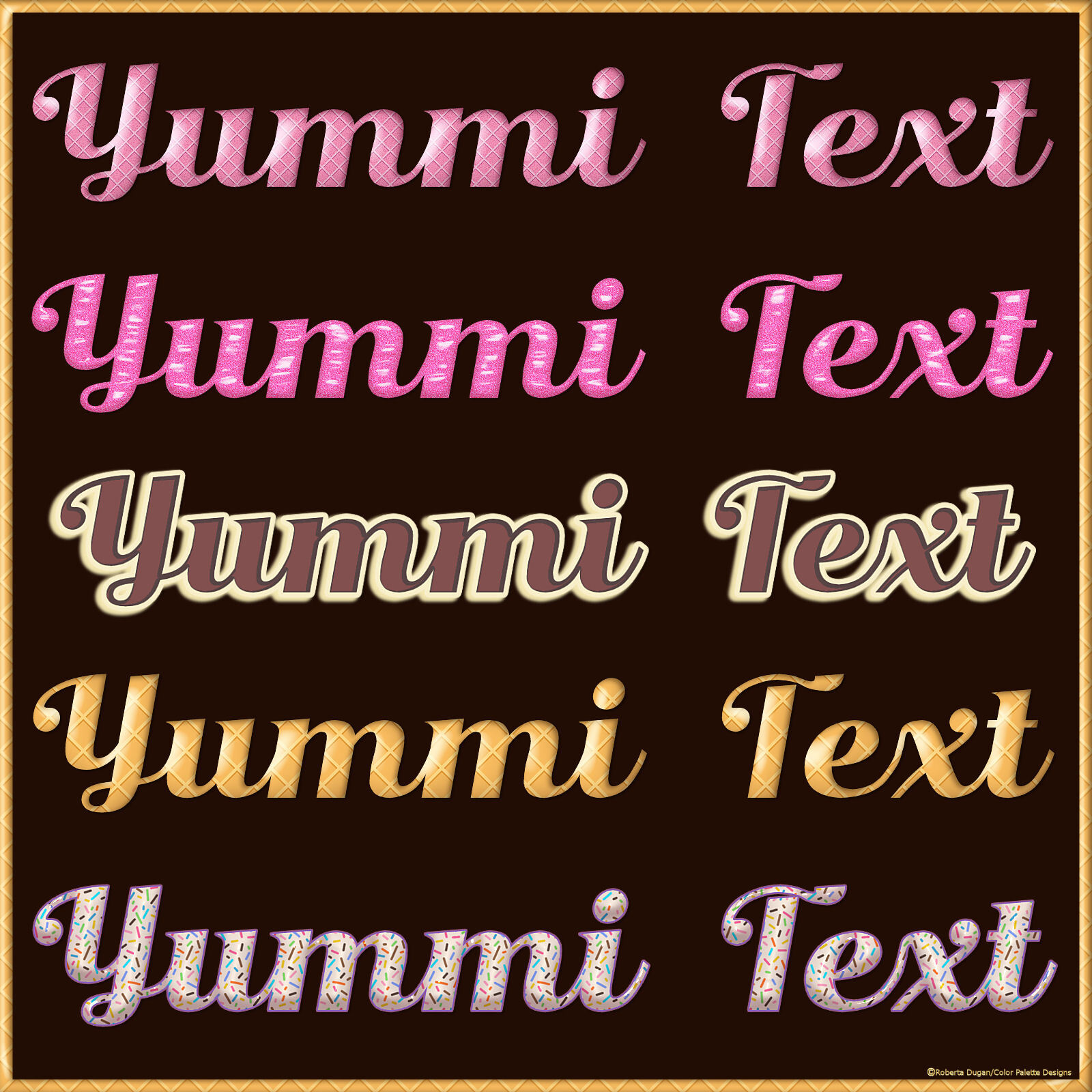 Yummi Text PS Layer Styles by N/A