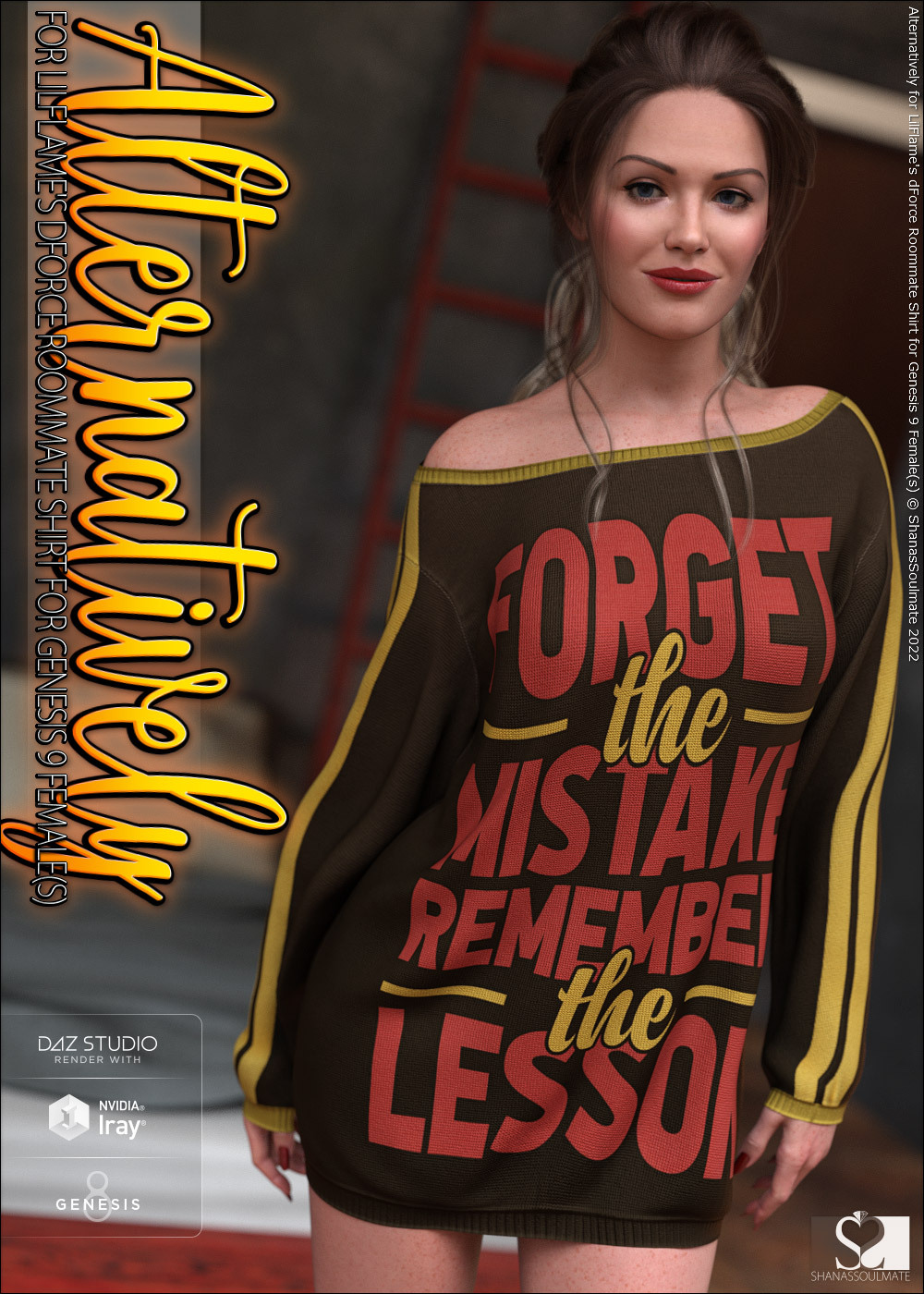 Alternatively for dForce Roommate Shirt for Genesis 9 Female(s) by N/A
