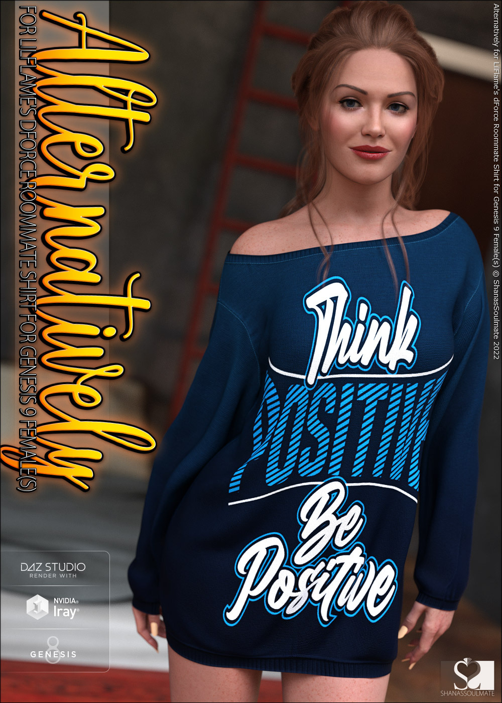 Alternatively for dForce Roommate Shirt for Genesis 9 Female(s) by N/A