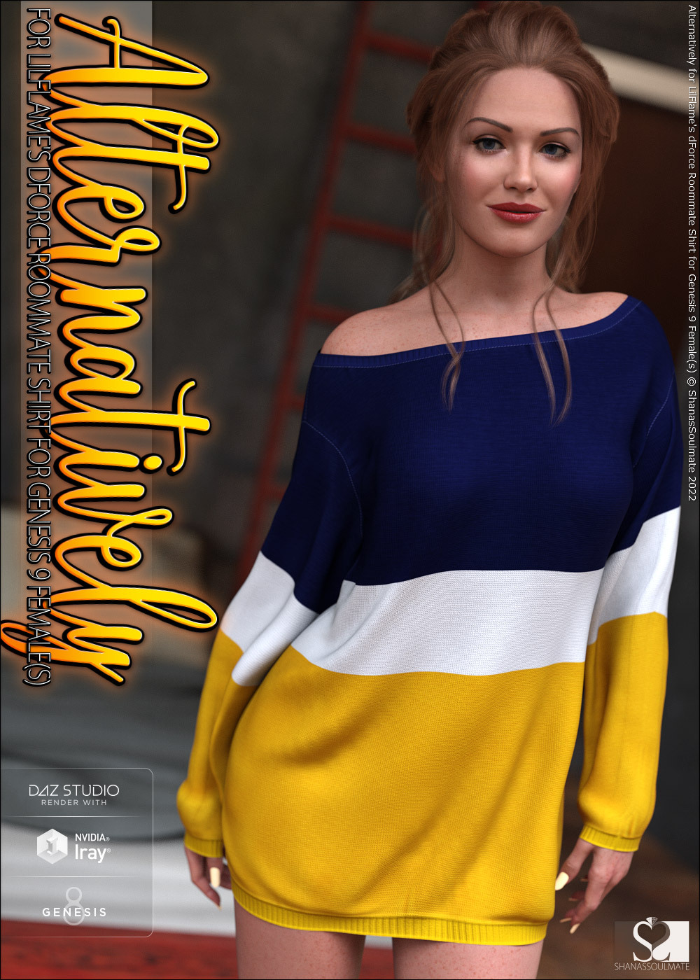 Alternatively for dForce Roommate Shirt for Genesis 9 Female(s) by N/A
