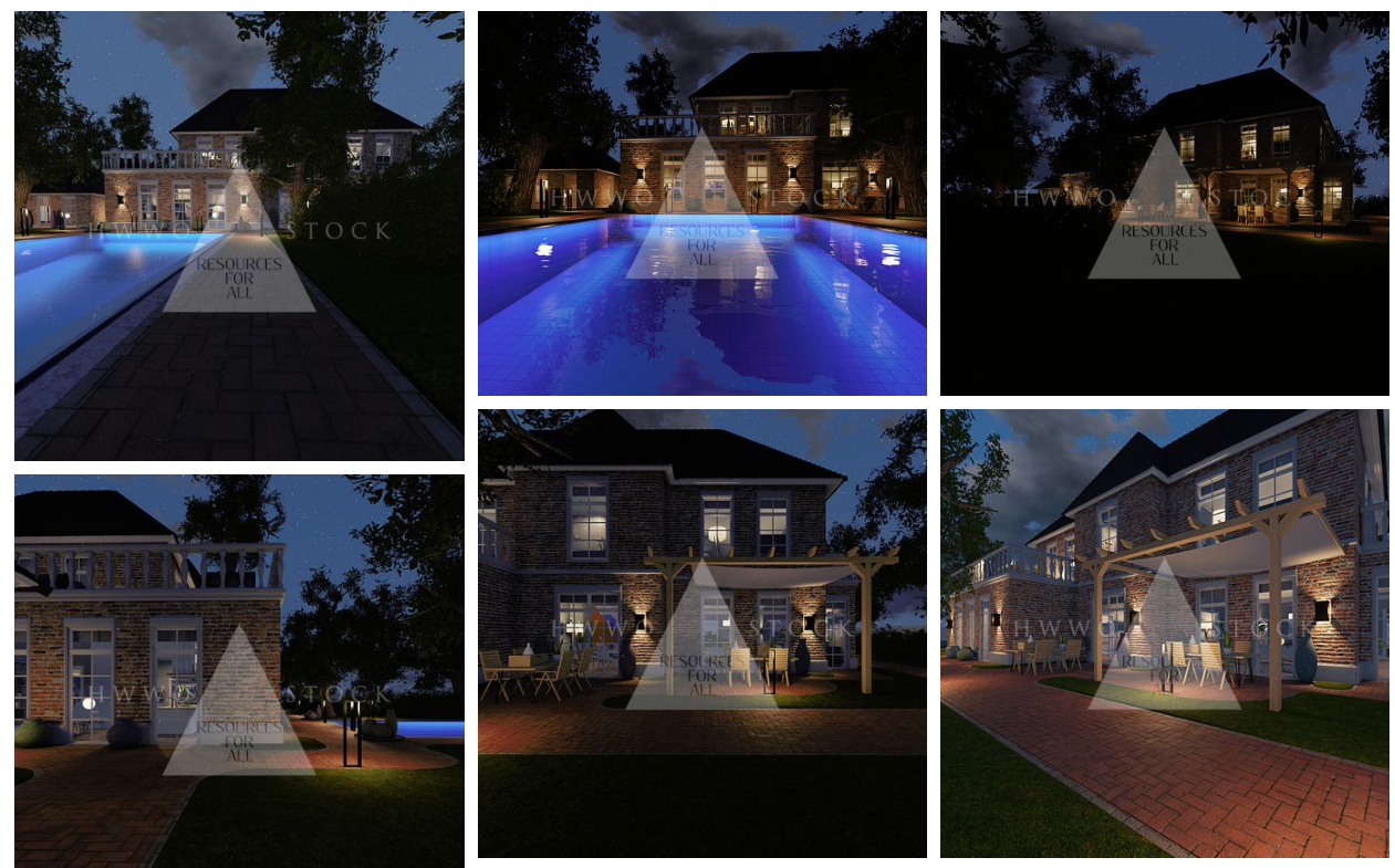 Classic Villa By Night by N/A