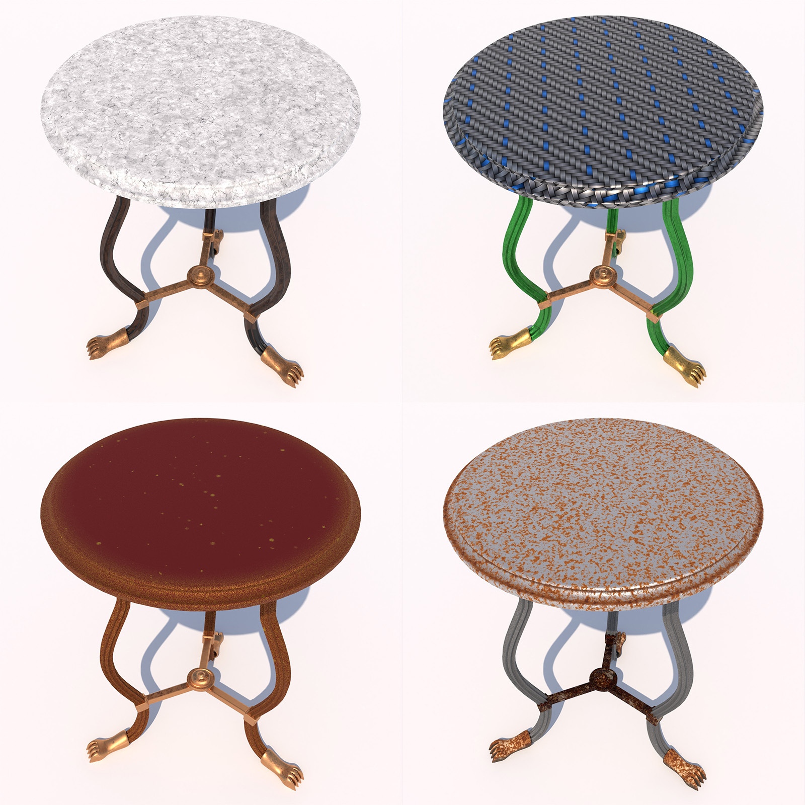 Tripod Table in 4 versions - extended license by N/A
