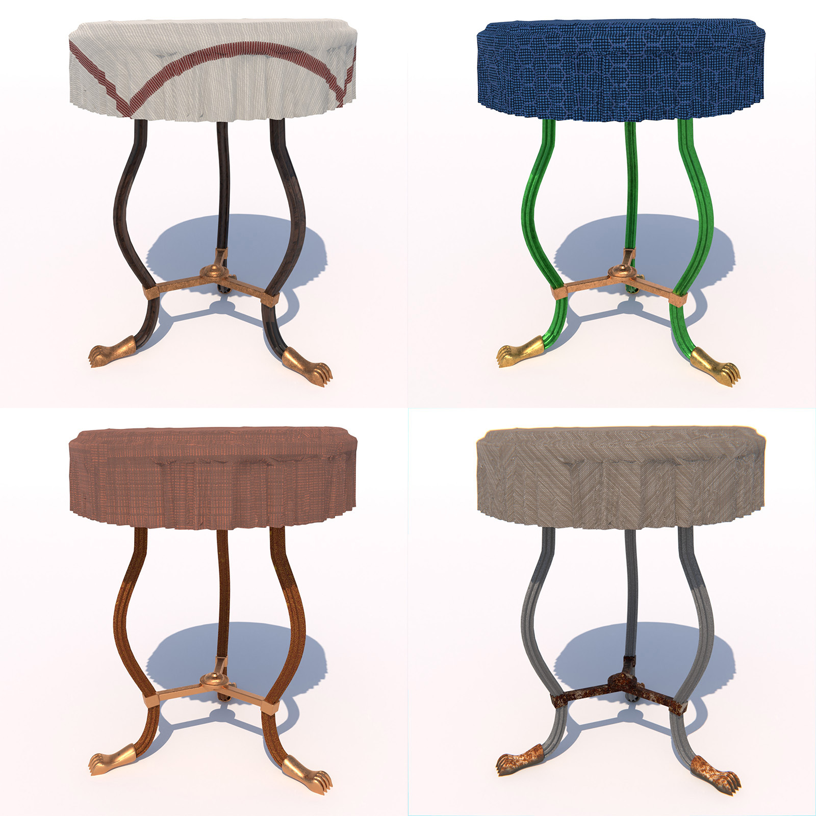 Tripod Table in 4 versions - extended license by N/A