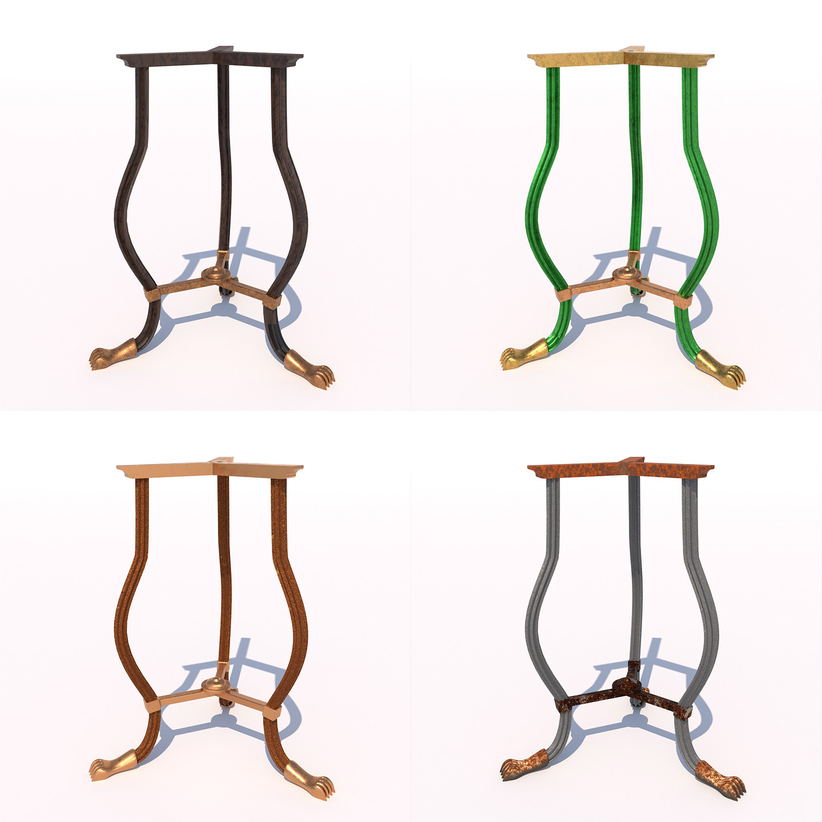 Tripod Table in 4 versions - extended license by N/A