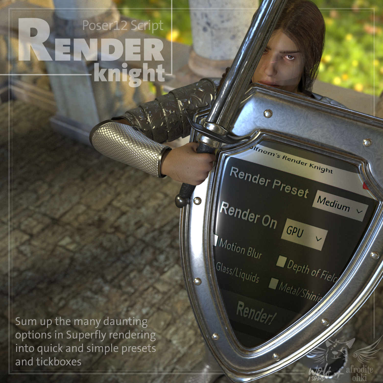 Render Knight Script for Poser 12 by N/A
