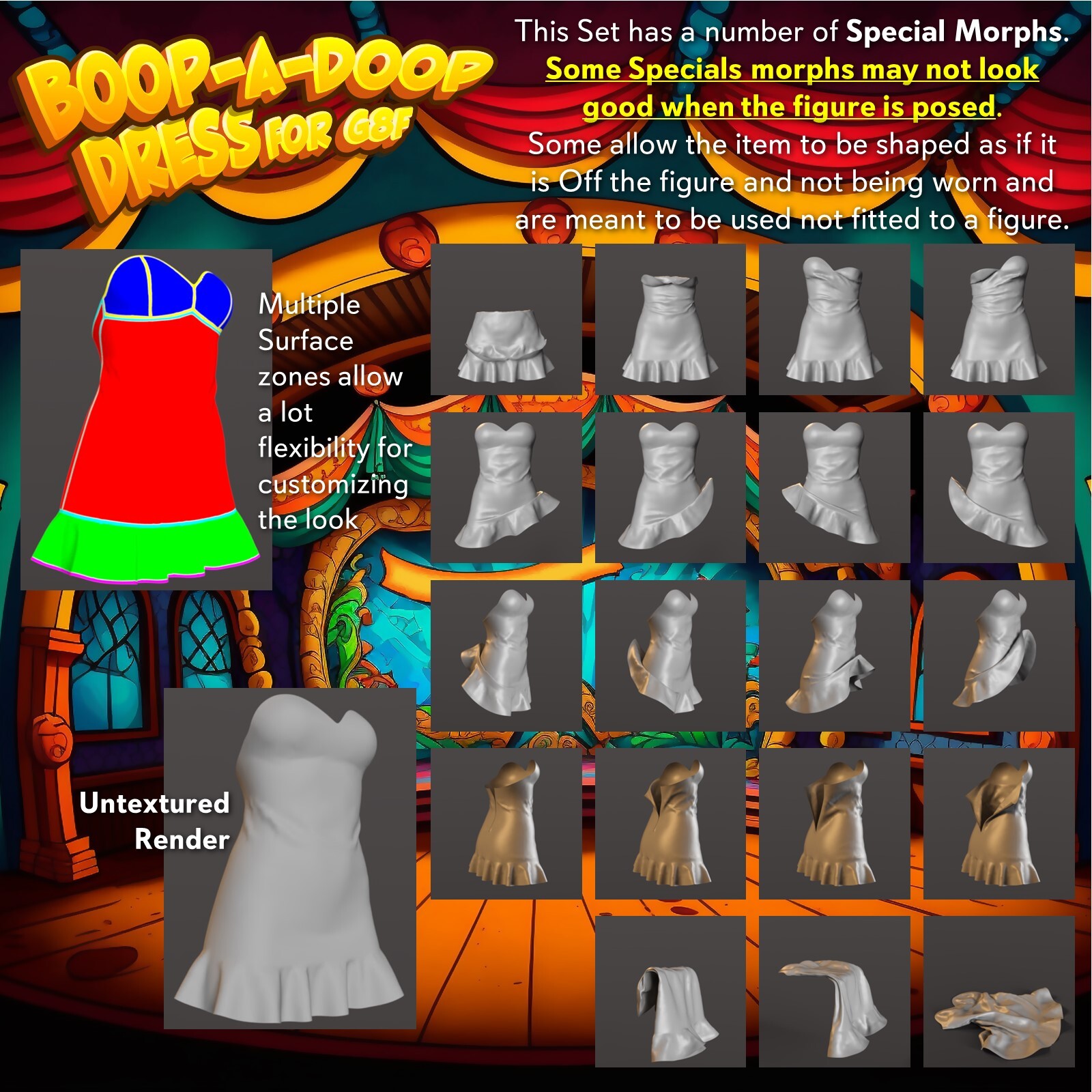 Boop-A-Doop dForce Dress for G8F by N/A