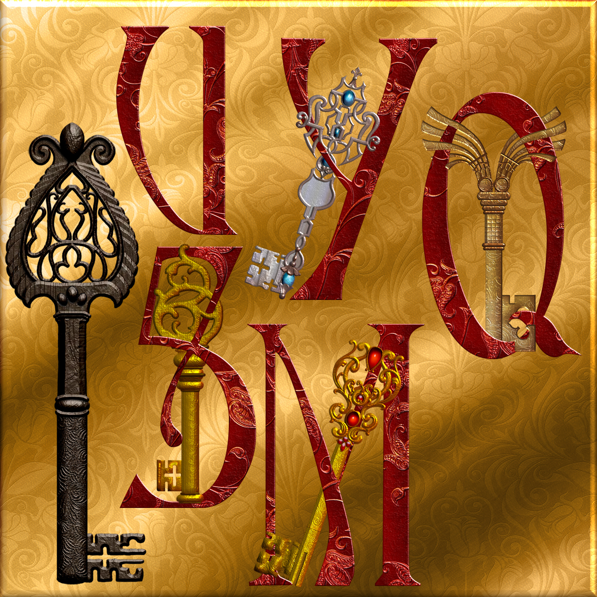 Harvest Moons Skeleton Keys Alphabet by N/A