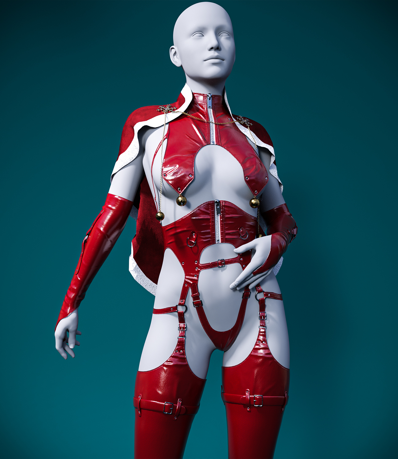Magic Christmas dforce outfit for Genesis 9,8 & 8.1 Female(s) by N/A