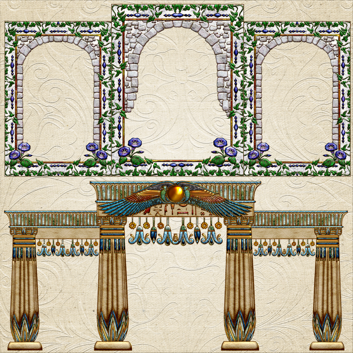 Harvest Moons Triptych by N/A