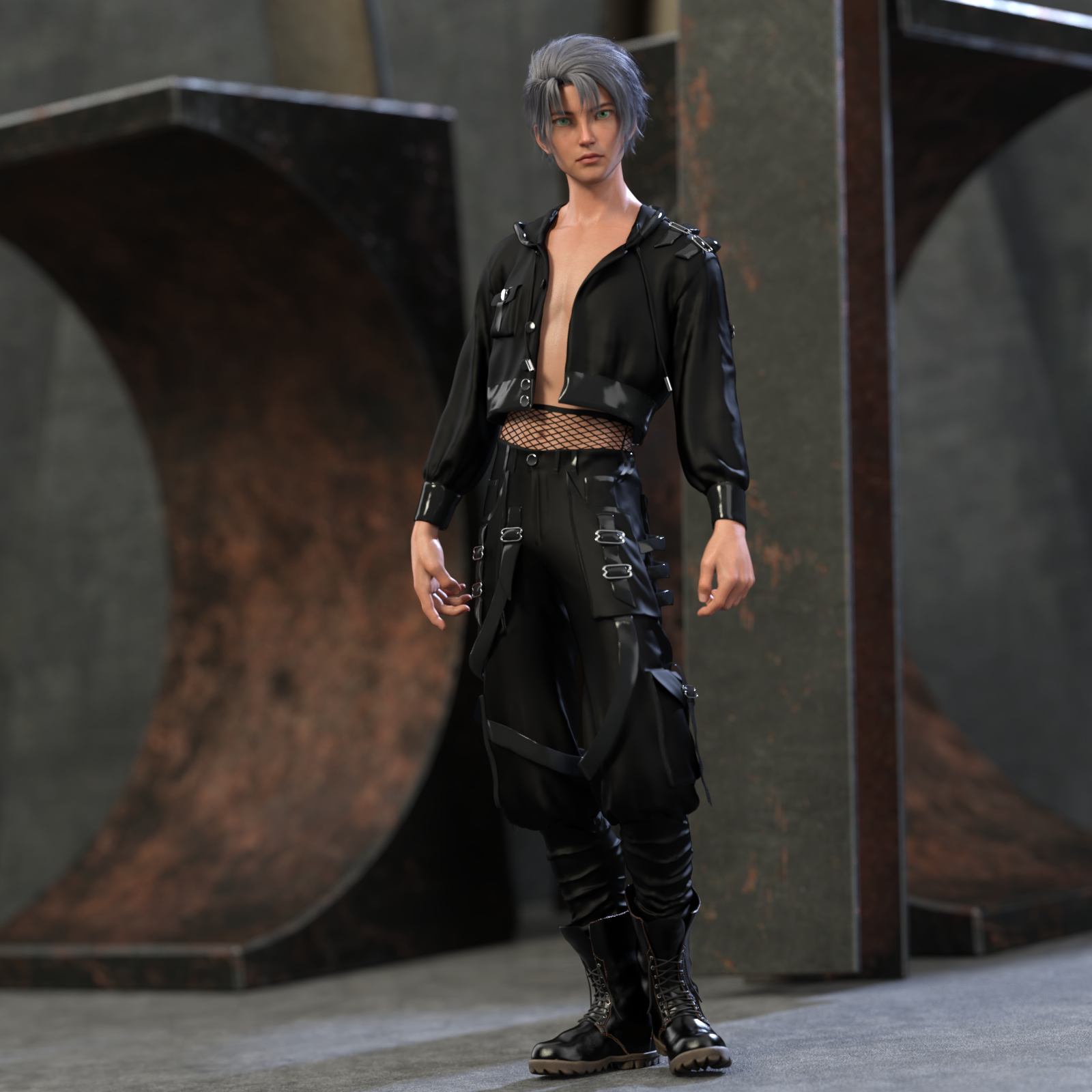 dForce Neko Outfit for Genesis 8 Male by N/A