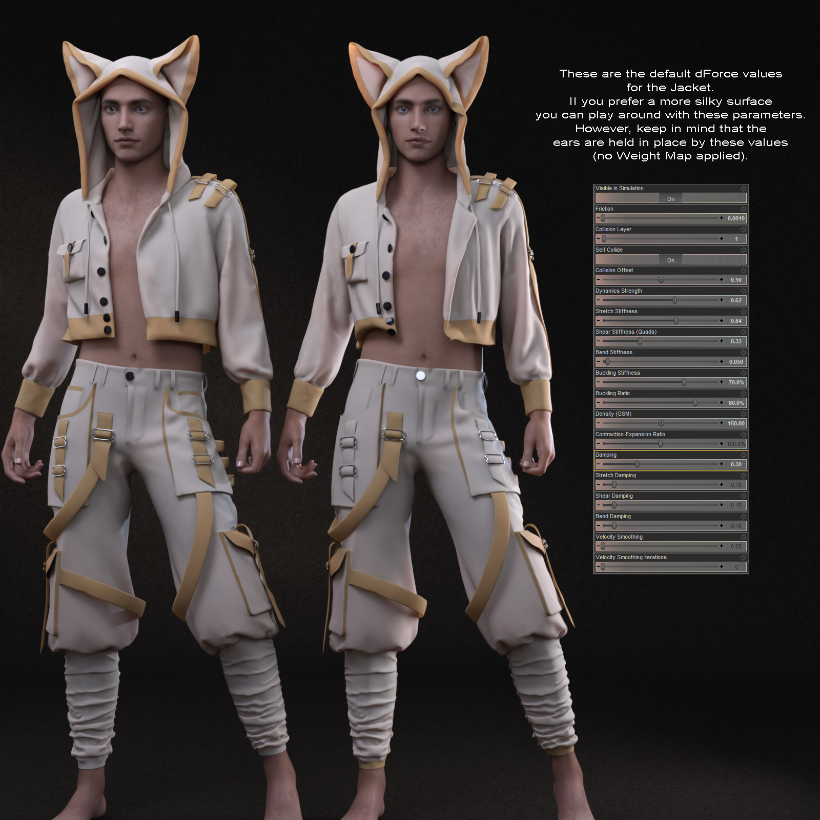 dForce Neko Outfit for Genesis 8 Male by N/A