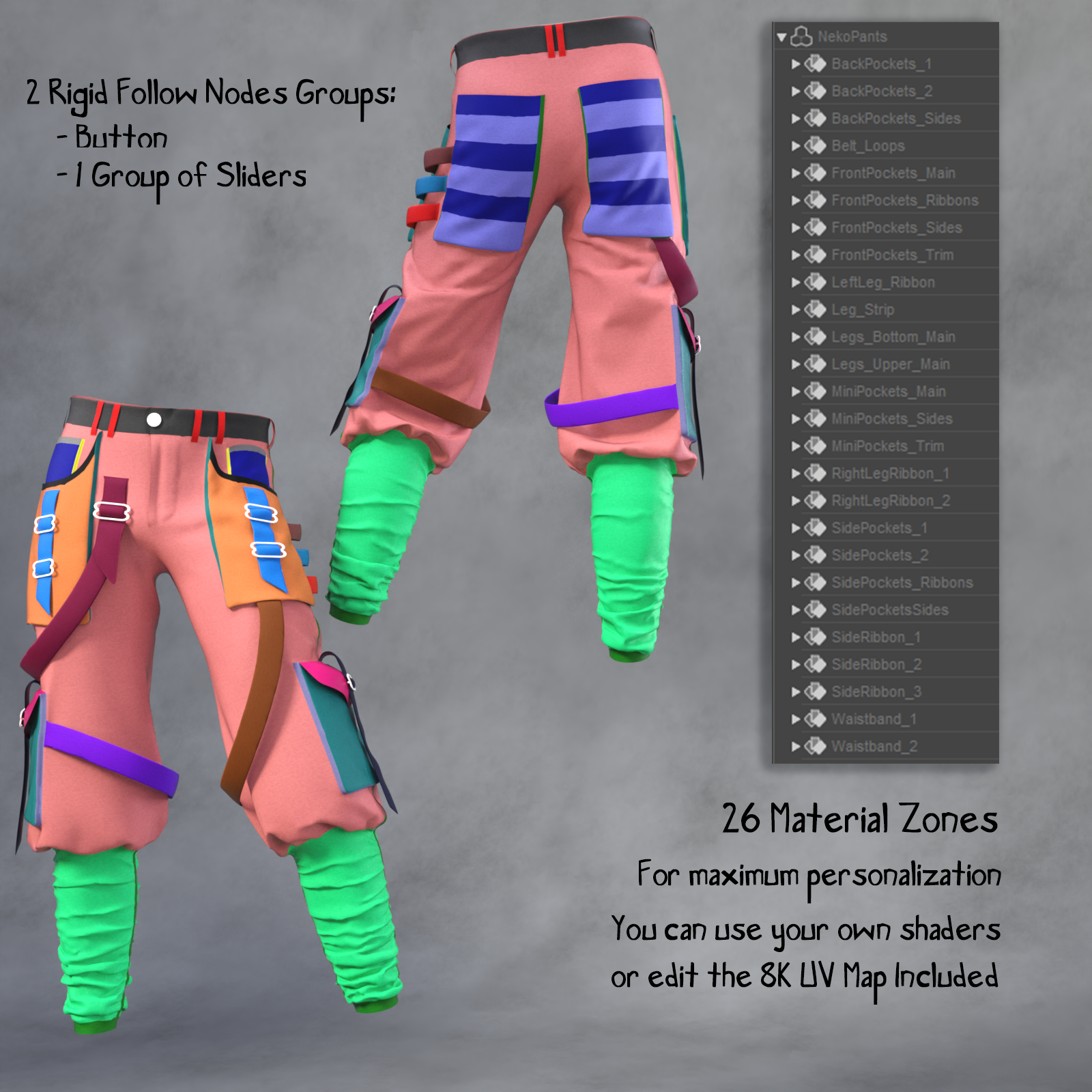 dForce Neko Outfit for Genesis 8 Male by N/A