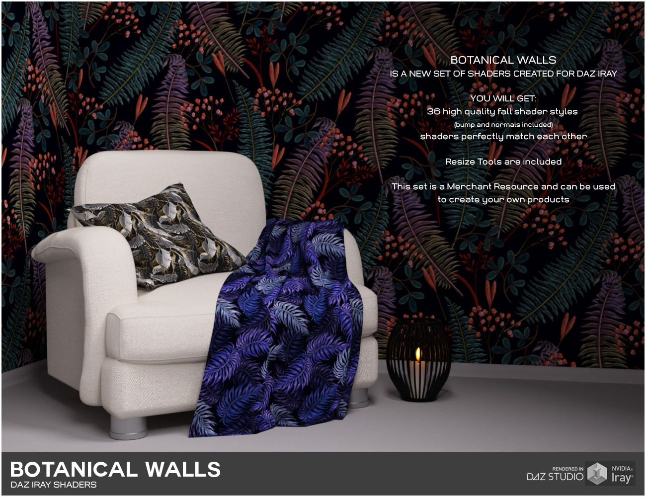 Daz Iray - Botanical Walls by N/A