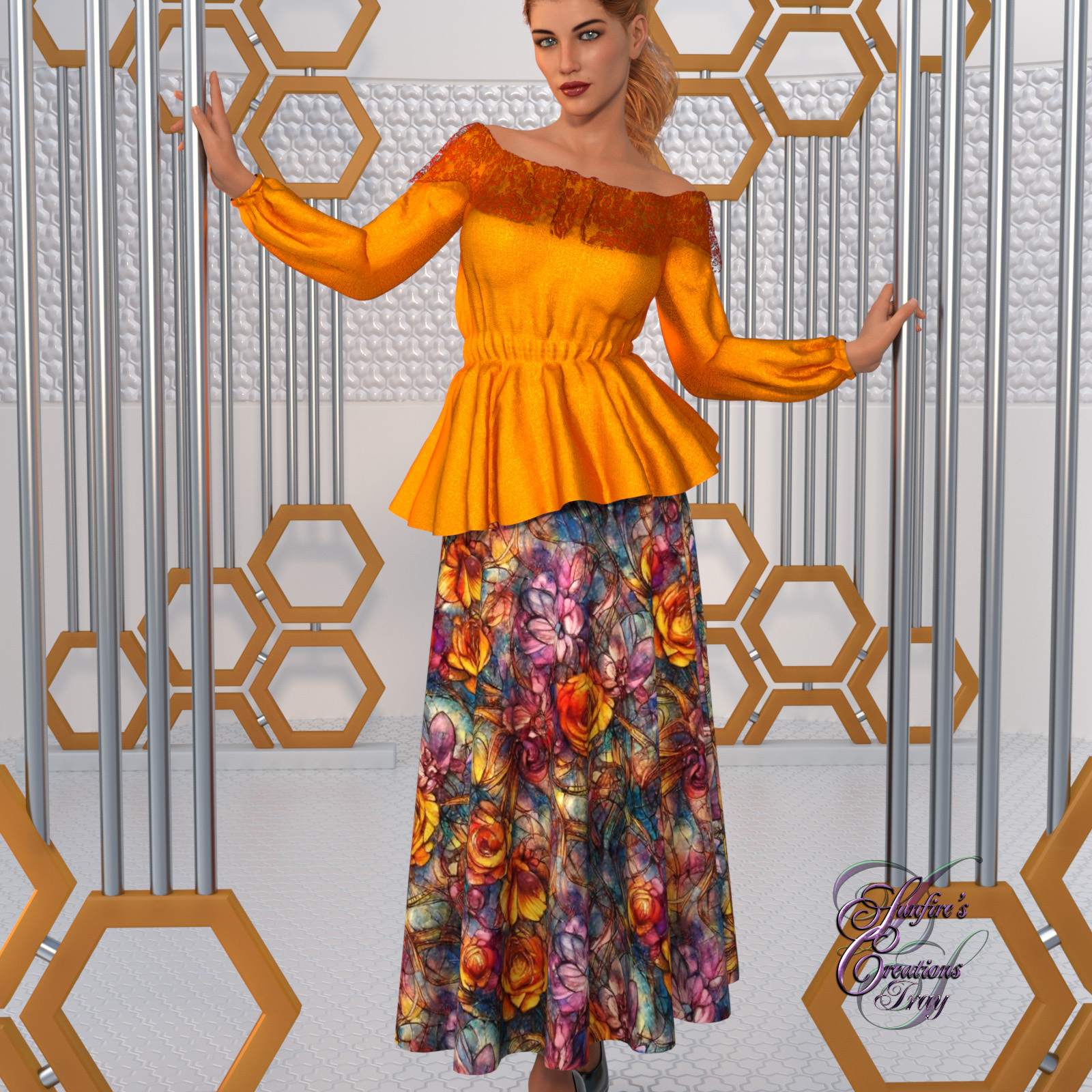 Florals for dForce Skirts by N/A