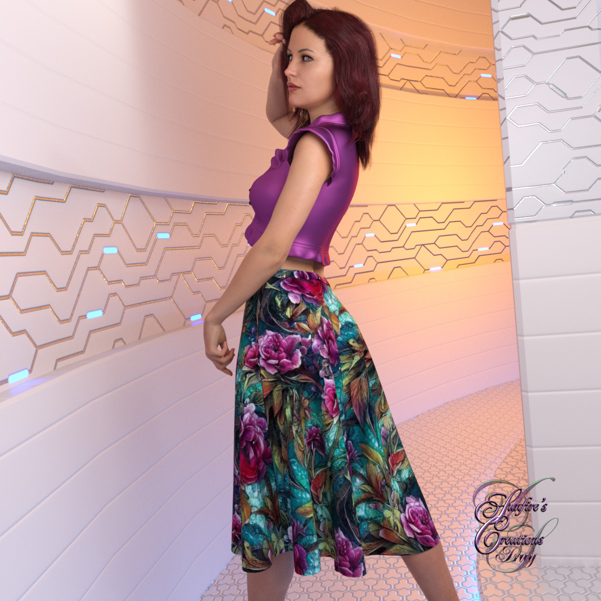 Florals for dForce Skirts by N/A