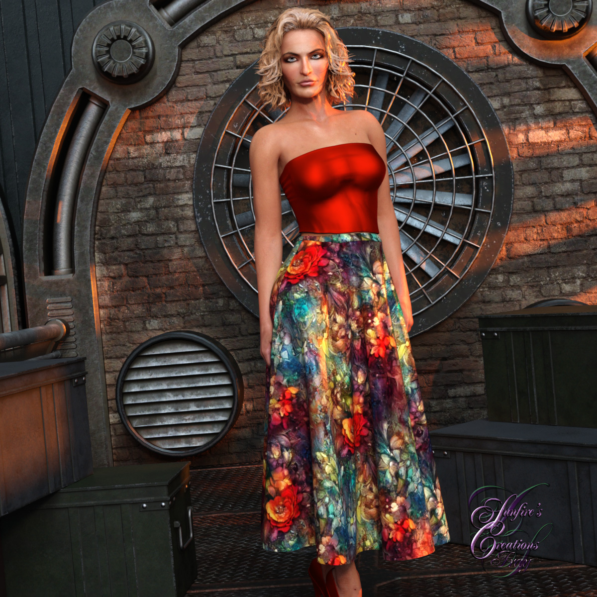 Florals for dForce Skirts by N/A