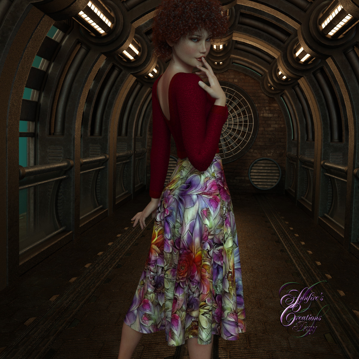 Florals for dForce Skirts by N/A