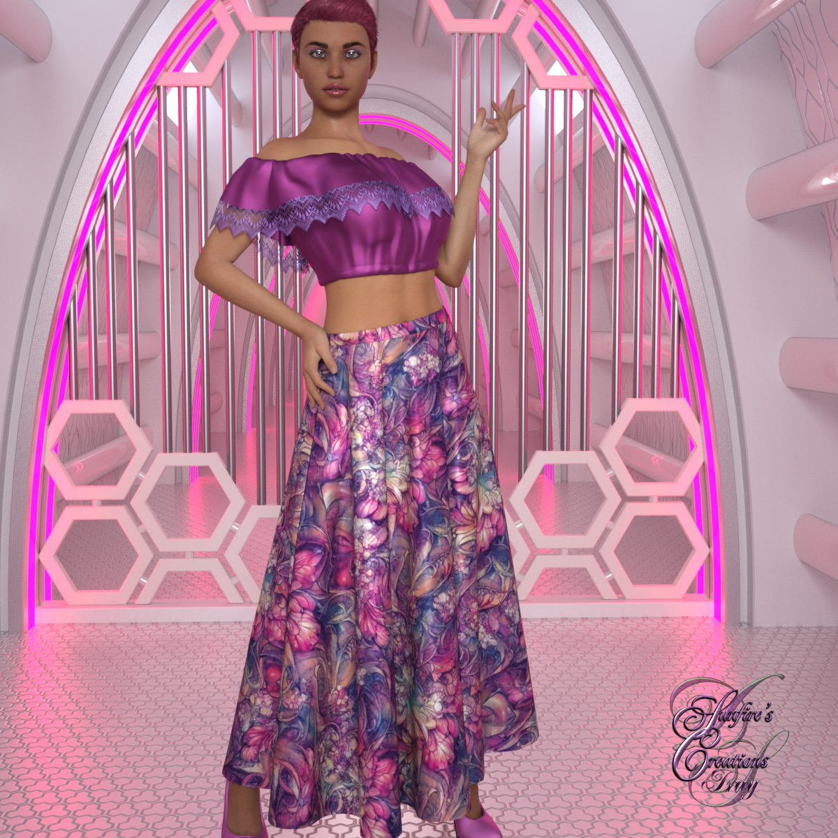 Florals for dForce Skirts by N/A