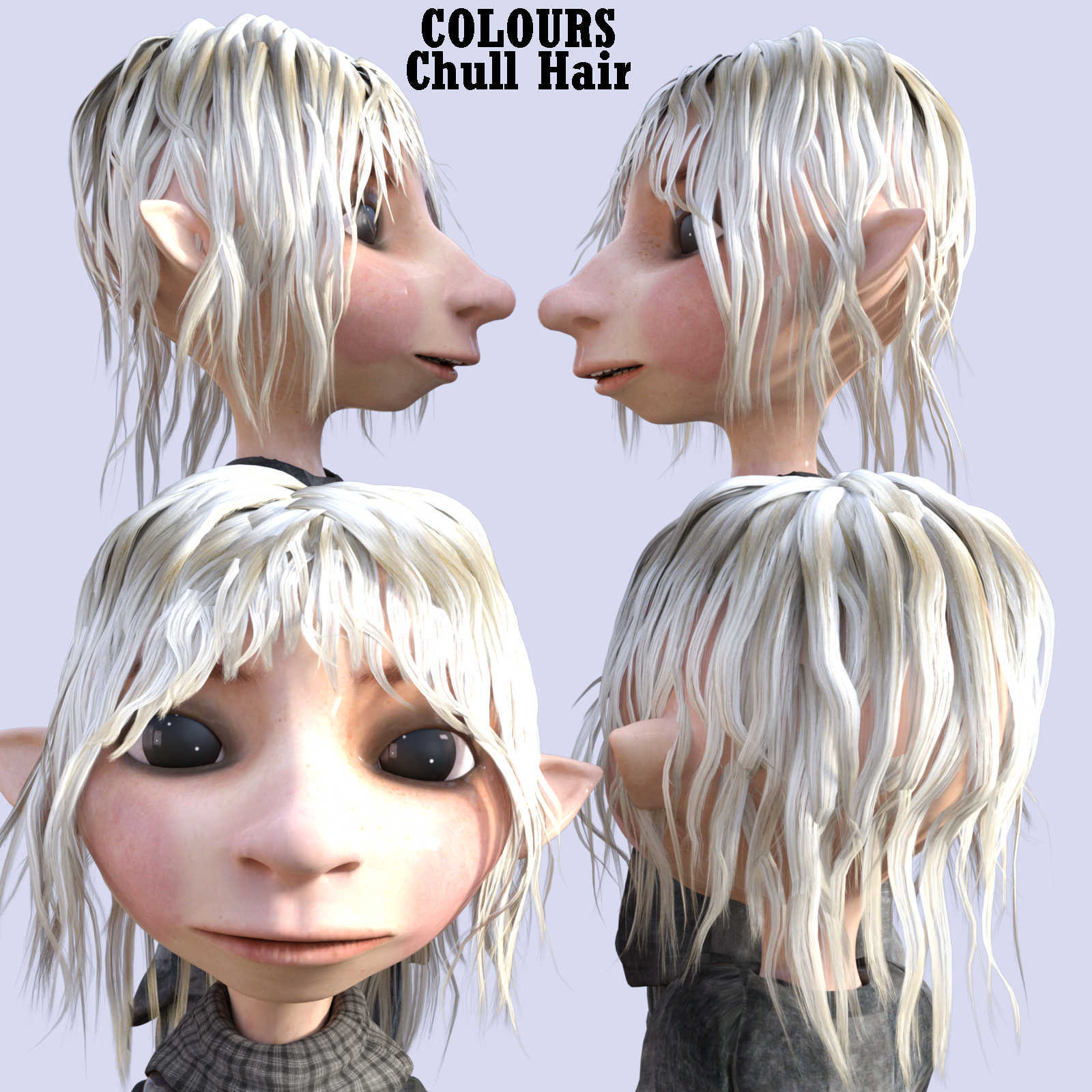 COLOURS for Chull Hair in Daz Studio by N/A