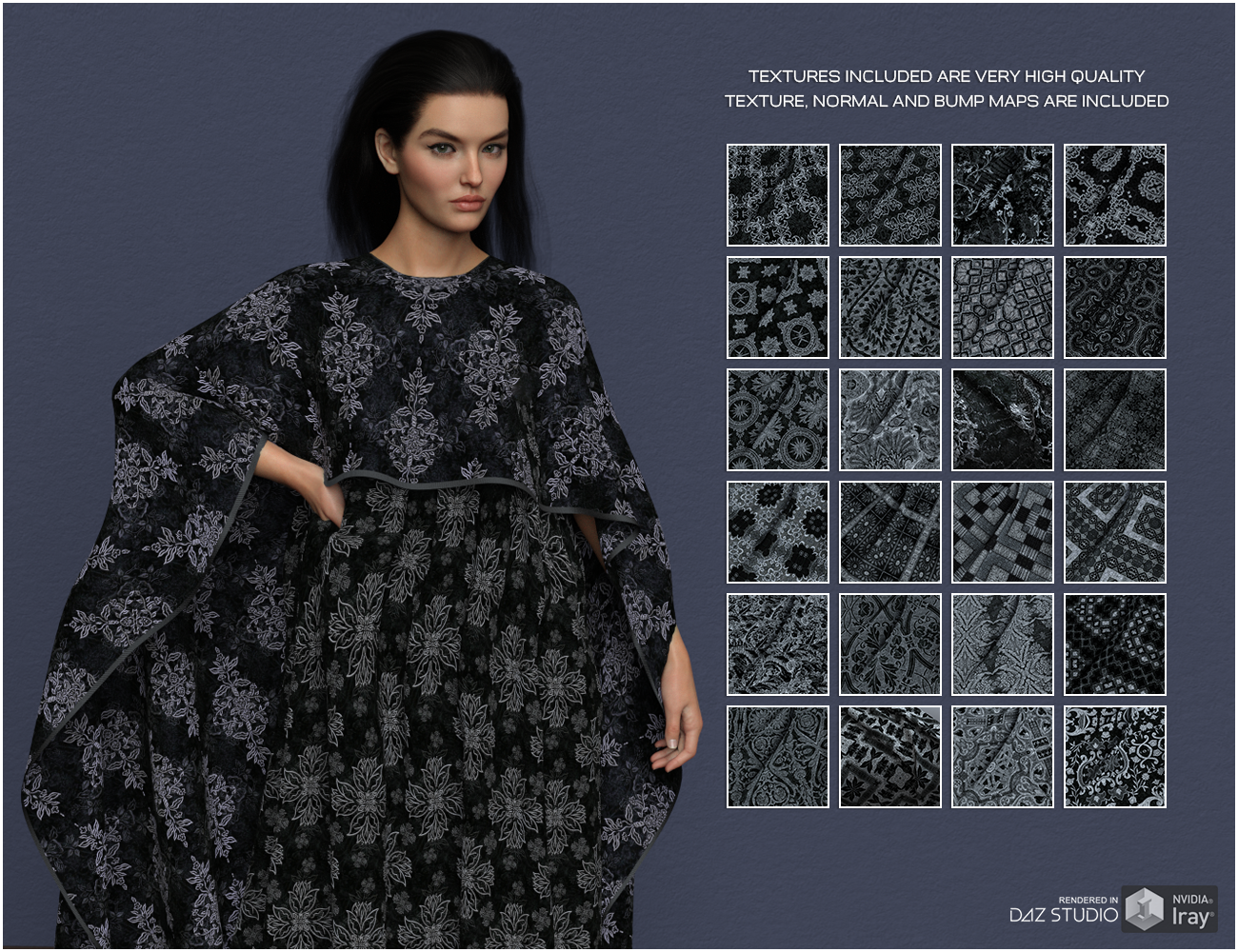 Daz Iray - Dark Brocade by N/A