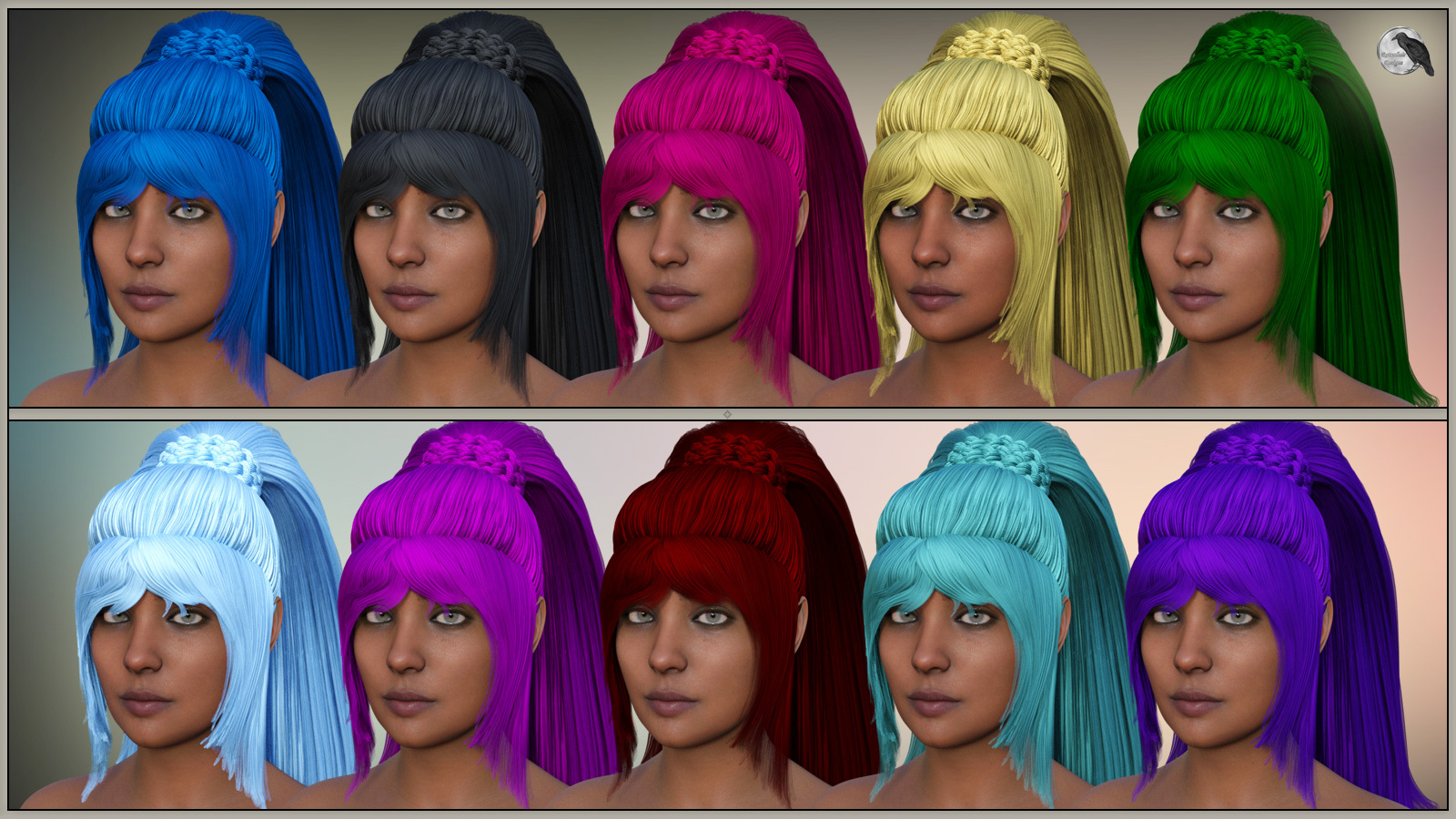 Fantasy Ponytail for Genesis 9 Base Female by N/A