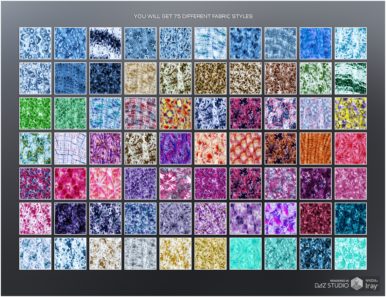 Tie Die Fabrics by N/A