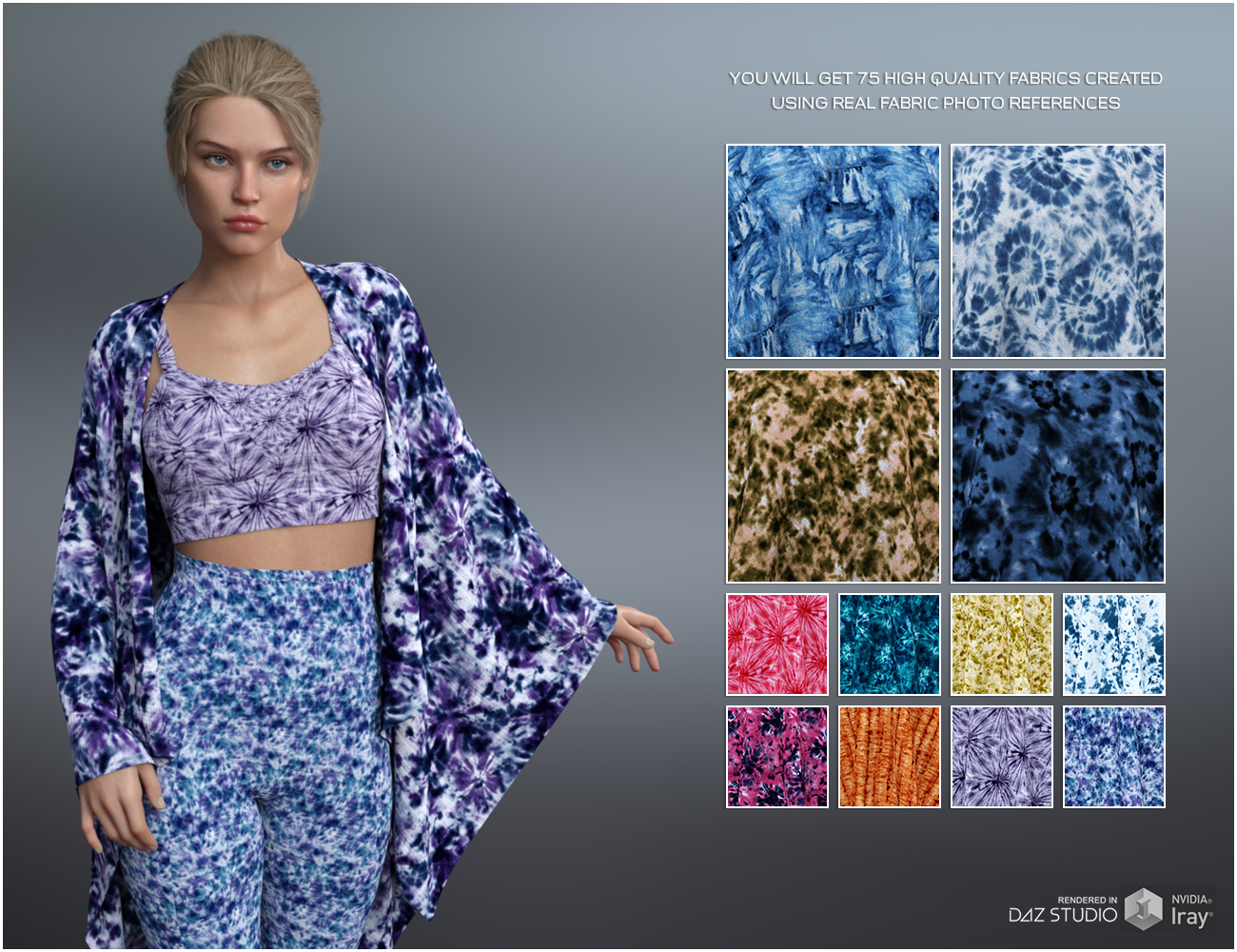 Tie Die Fabrics by N/A