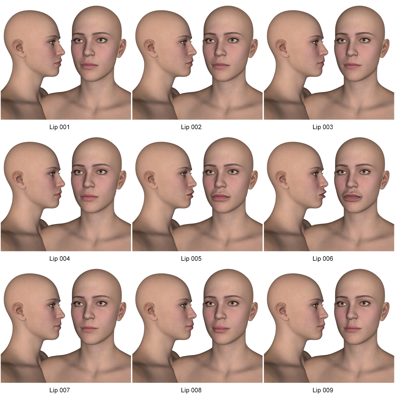 Lip Morphs for Genesis 9 by N/A
